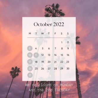 【October Schedule】